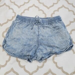 Juicy Couture Light Blue Washed 100% Lyocell Shorts